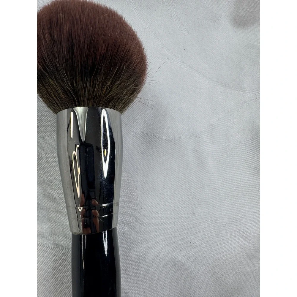 Morphe E41 Round Deluxe Powder Brush Black Silver Large Domed Makeup Tool